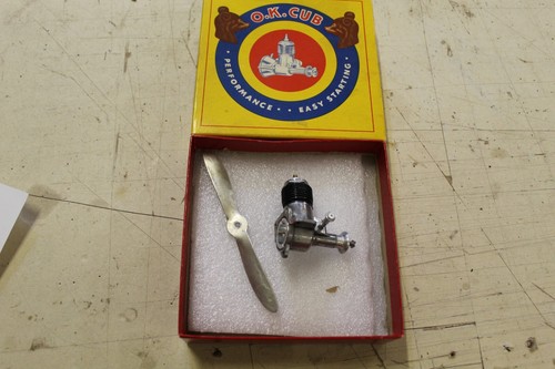 O.K.Cub .074 Vintage Nitro Engine + Firebaby Prop