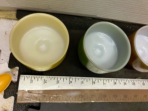 Vintage Ice Cream bowls footed dessert dishes 4 heatproof free shipping - Picture 3 of 6