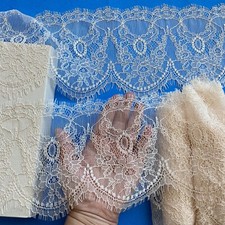 3 Yards Apricot Floral French Eyelash Lace Trim /sewing/Crafts/Bridal/6" Wide