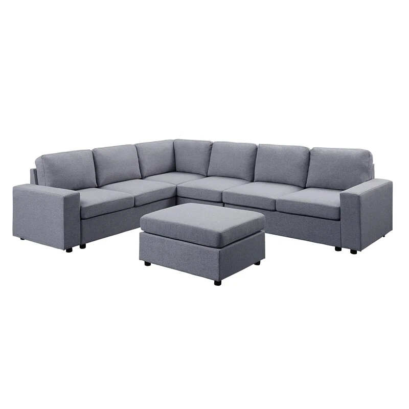 Heather gray sectional deals