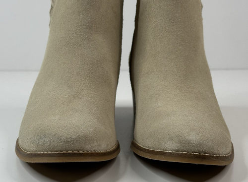 Paul Green Vienna Beige Suede Ankle Boots Womens US 10 UK 7.5 Booties Cutout New - Picture 3 of 11