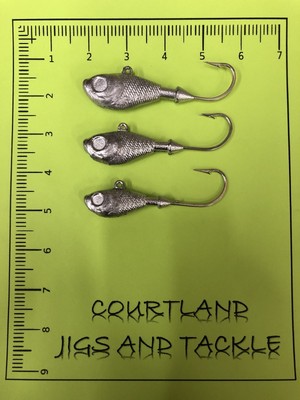 variety pack Ultra Minnow Bucktail Jigs unpainted 1//2oz-4oz Flounder lures