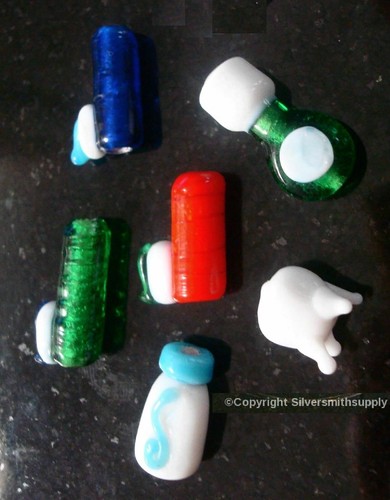 Dentist office themed handmade glass lamp work art glass designer beads GBS071 - Picture 3 of 3