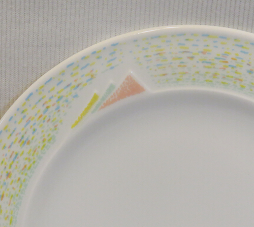 OOAK Homer Laughlin China 8-3/8" Plate, Milford 2001 TEST SAMPLE, Blue Potpourri - Picture 3 of 8