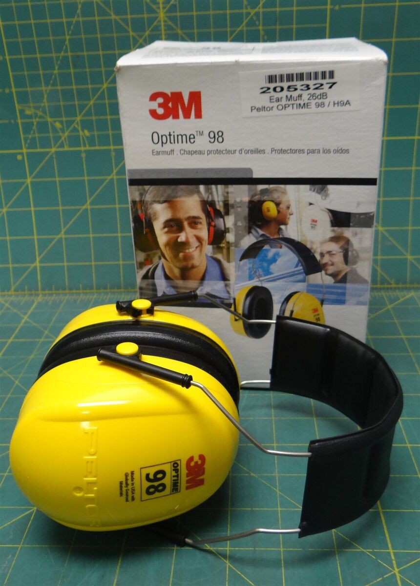 Optime 98 H9A Earmuffs, 25 dB NRR, Yellow/Black Optime 98 H9A Earmuffs, 25 dB NRR, Yellow/Black