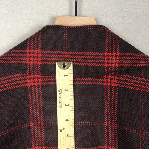 Cappotto LEWIT 100% lana taglia M rosso marrone a quadri strass impreziosito Academia nuovo senza etichette - Foto 11 di 16