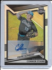 2022 PANINI ELITE EXTRA EDITION CONNOR STAINE ROOKIE AUTO /200 ROCKIES