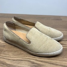 Birdies The Swift Womens Beige Oatmeal Corduroy Flat Loafer Shoes Size 9