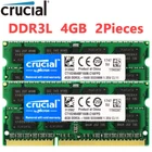 Crucial 8GB Kit 2 x 4GB DDR3L 1600MHz PC3L-12800 Laptop RAM Sodimm Memory 1.35V