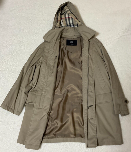 Burberry London Men's Jacket w/Liner & Hood Beige Cotton Blend Beatiful size M - Picture 5 of 20