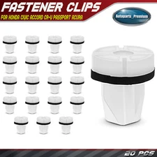 20Pcs 9mm Square Trunk Screw Grommet Retainer Clips with Sealer for Honda Acura