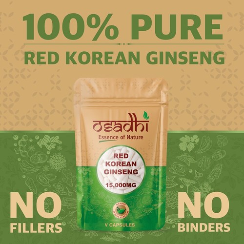 Red Korean Ginseng Capsules 50:1 15,000mg High Strength Red Panax Powder Extract - Picture 39 of 45