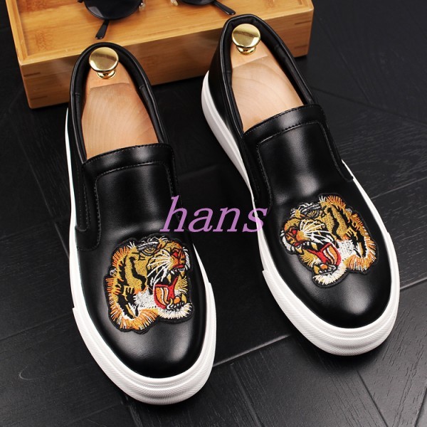 Summer Snakes Mens Slip On Loafers Casual Leather Nightclub Party Board Shoes wi Summer Snakes Mens Slip On Loafers Casual Leather Nightclub Party Board Shoes wi