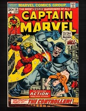 Captain Marvel 30  Thanos! The Controller!  Fine+ 1974 Starlin