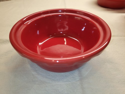 Chantal Small 2 Cup Red Pie Plate Or Round Baking Dish 5” X 2”