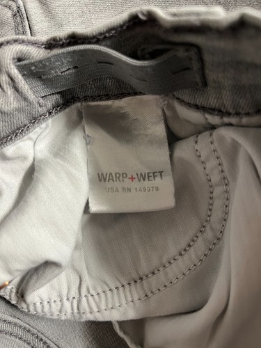 Warp+Weft Jeans Boys 16 Gray Amsterdam Slim Straight Denim Pants 28/28 Stretch - Picture 9 of 13