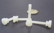 Nylon Plastic Thumb Screw, 8-32 x 1.0" Length, 11/32" Shoulder Dia, 50 Pc