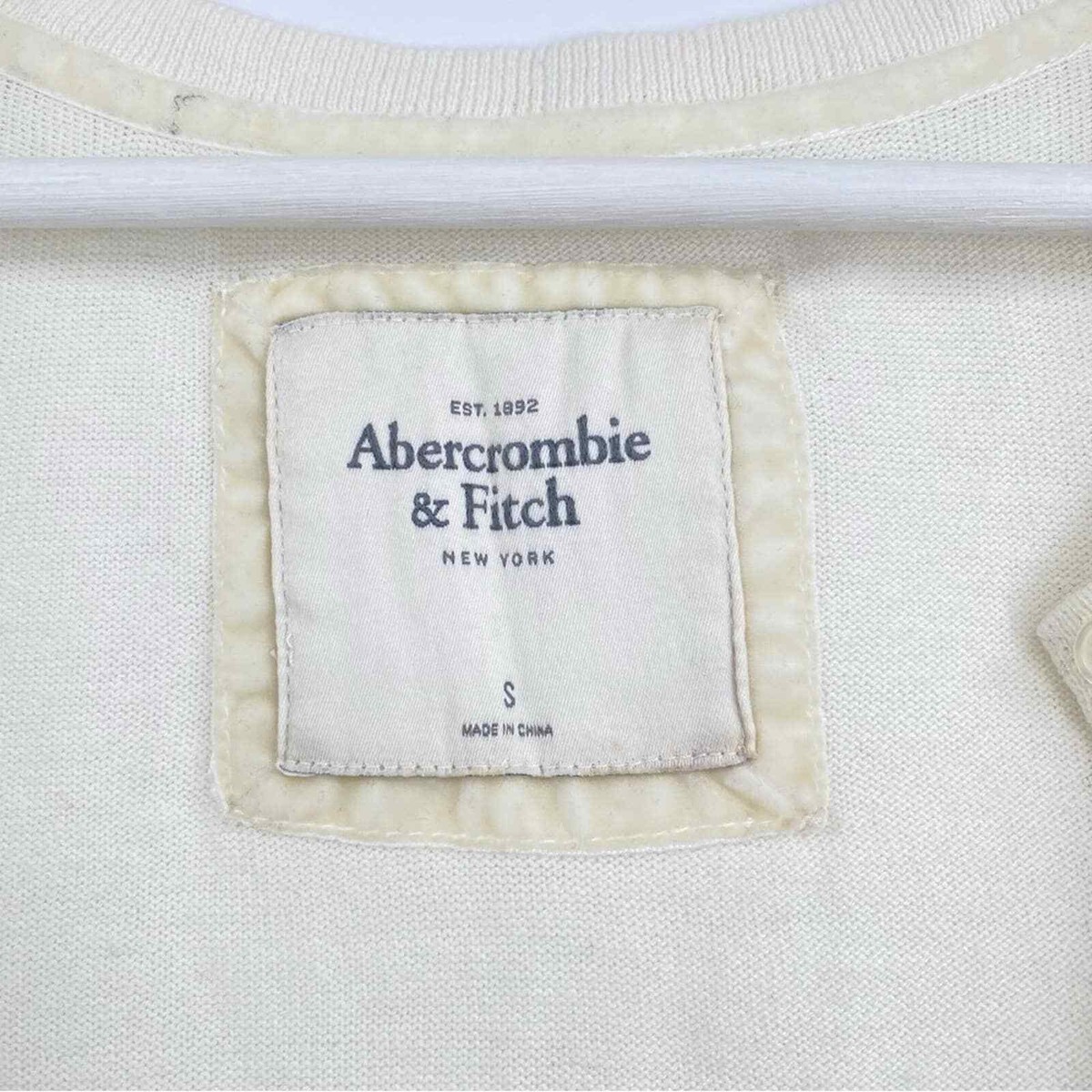 ブランド古着！Abercrombie & Fitch ハトメ付き コットンベルト イタリア製 ABERCROMBIE&FITCH レザー 太ベルト 茶 M☆アバクロ