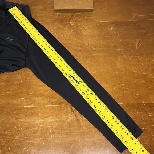 Under Armour Sweater Mens 2XL Black Heat Gear 1/4 Zip Pullover Long Sleeve Golf - Afbeelding 9 van 12