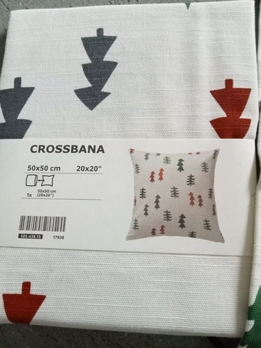 2 FEDERE COTONE PER CUSCINI DIVANO 50X50CM IKEA A TEMA NATALIZIO ABETI DI NATALE - Foto 4 di 5