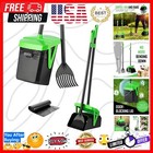 Pooper Scooper Swivel Bin & Rake Set for Large, Medium & Small Dogs - Green