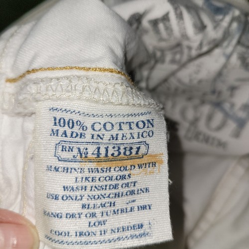 Men's Polo Ralph Lauren White Classic Jeans- Size: 32x32 - Picture 4 of 7
