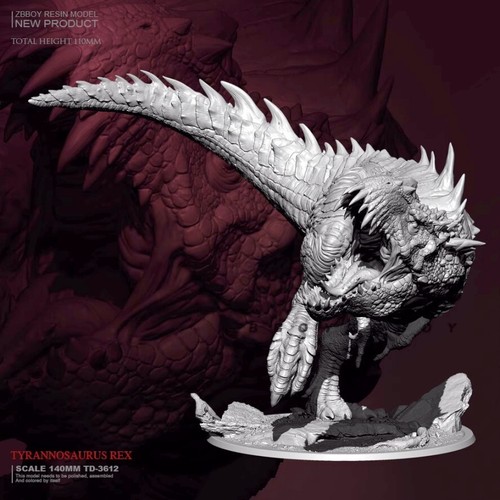 Modèle résine 140 mm Fantasy Tyrannosaurus Rex non assemblé non peint - Photo 3 sur 4