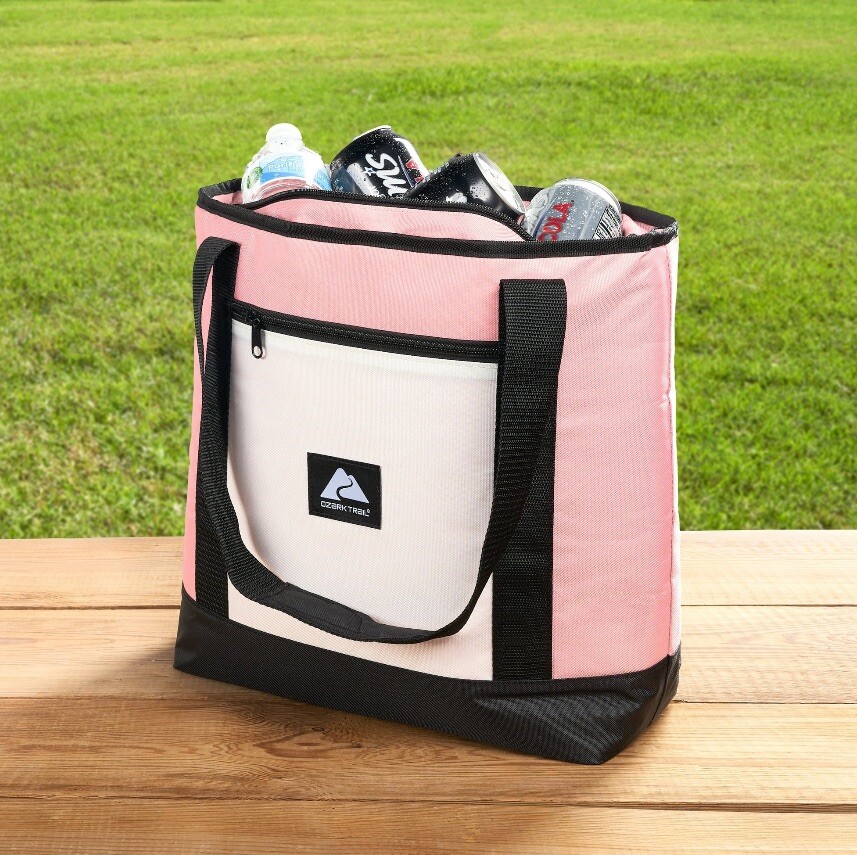 Ozark Trail 24 Can Soft Cooler Tote, Pink