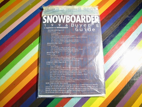 vtg Snowboarder Magazine September 1995 sealed with 1996 buyer's guide - Picture 3 of 3
