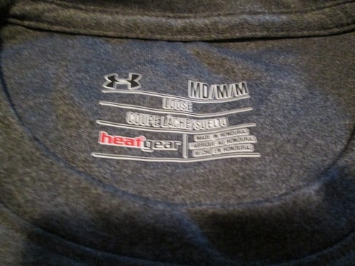 BRAND NEW Mens UNDER ARMOUR Heatgear Loose Fit Gray ANTI-ODOR w/ Silver ua logo - Picture 6 of 6