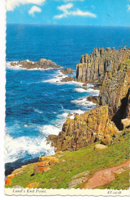 Postkarte - W012 - Cornwallview of Lands End Point