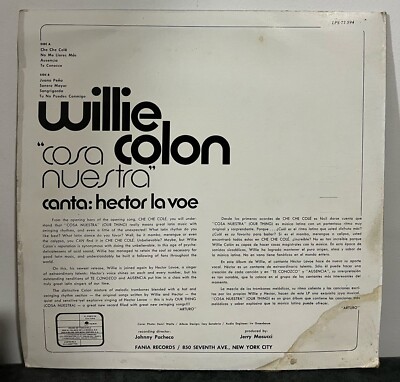 Willie Colon - Cosa Nuestra- Canta: Hector Lavoe ‎– Salsa, Latin