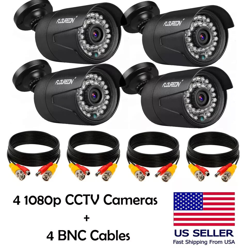 S L960 4 pack cctv security cameras 1080p outdoor/indoor with bnc cables