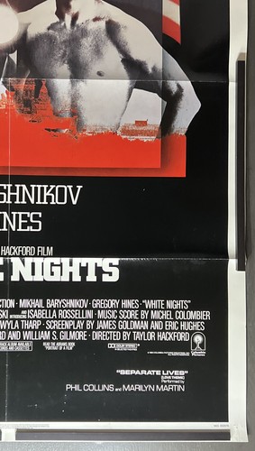 1985 WHITE NIGHTS Original Film Poster, 27X41, HACKFORD, BARYSHNIKOV, HINES - Picture 5 of 7