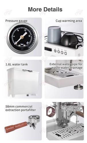 Espresso Machine 15 Bar Coffee Machine Vibration Pump PID Temp 1L Steam Boiler - Picture 17 of 18