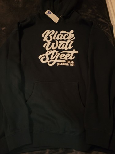 Black Wall Street Black Men's Hoodie By Grady Baby Size Xlarge