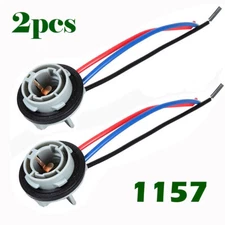 2pcs 1157 2057 2357 Tail Stop Brake Light Wiring Harness Female Socket Connector