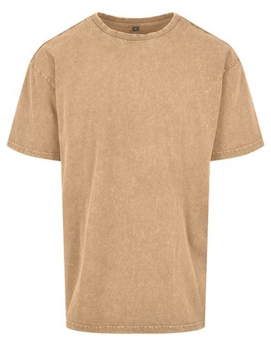 Mens Oversized T Shirt Short Sleeve Crew Neck Acid Washed Thick Heavy Cotton Tee - Picture 20 of 25