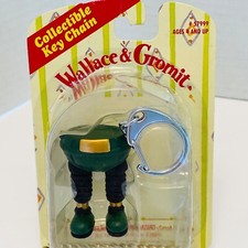 RARE 1989 Wallace & Gromit "Techno Trousers" Keychain NEW in Sealed Package