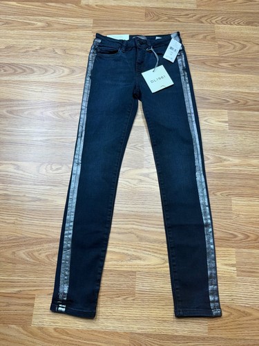 DL1961 | Chloe Grey Chrome Girls Skinny Jeans | Blue | Size 10 - Picture 1 of 10