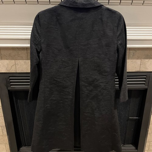Eileen Fisher Black Textured Long Blazer Jacket Professional Wear XS - Picture 7 of 12