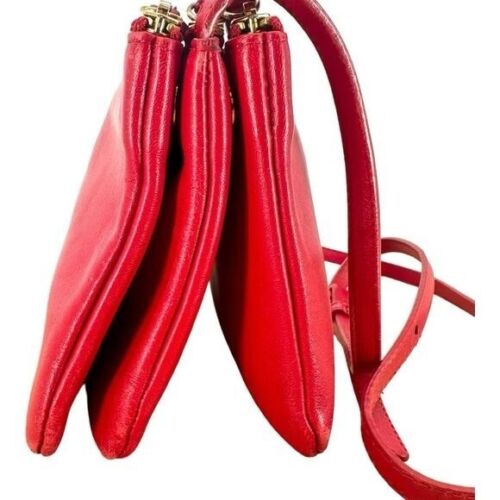 CELINE | Borsa a tracolla trio rossa in pelle di agnello - Foto 8 di 16