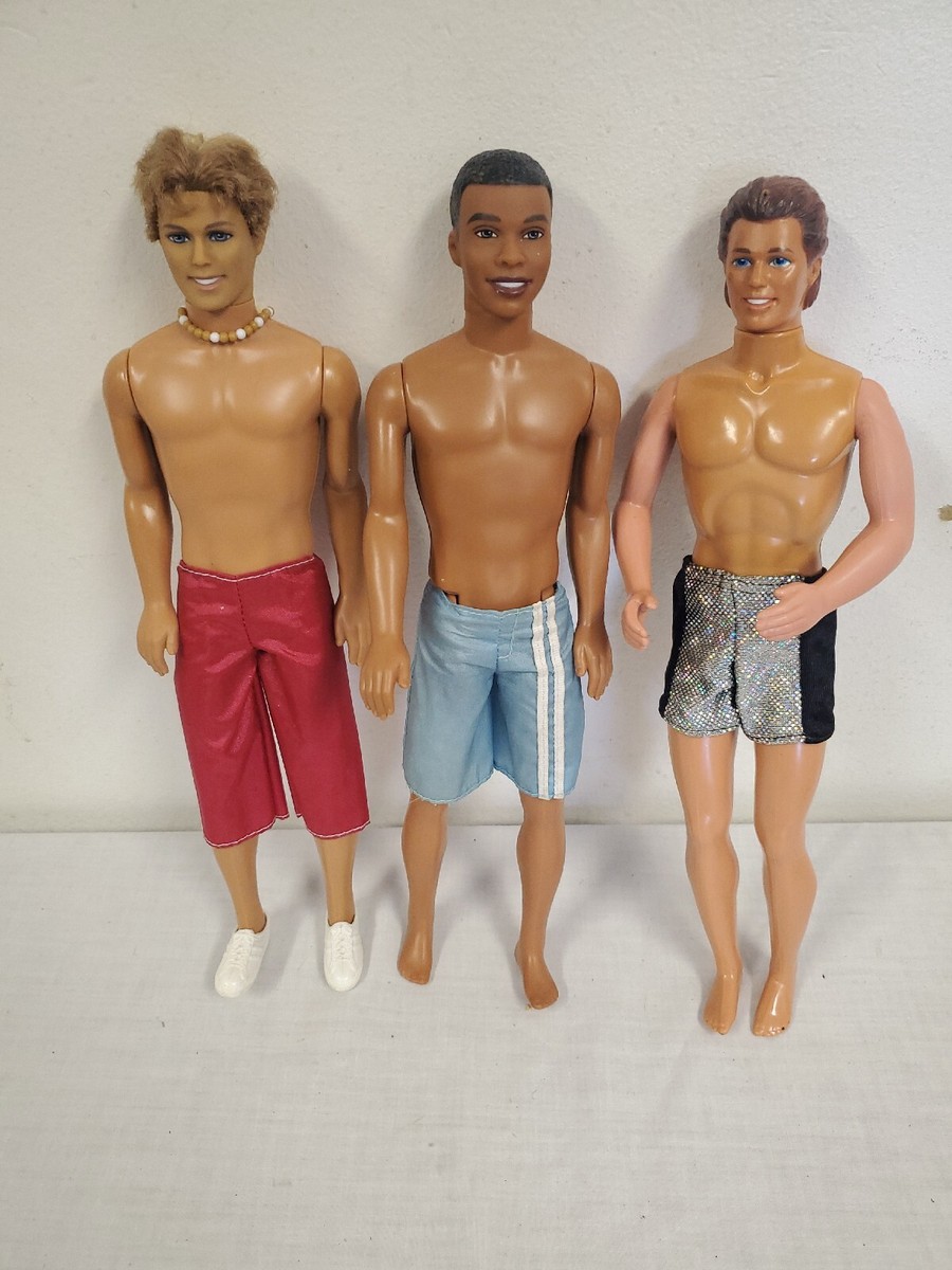Barbie Ken dolls (3) Cali Girl Sparkle Beach Steven African American
