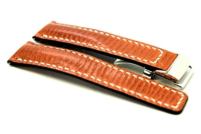 fits Breitling Navitimer watch Strap 22/24mm Leather HANDMADE Band Buckle Clasp