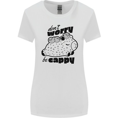 Cappybara Dont Worry Be Cappy Womens Wider Cut T-Shirt