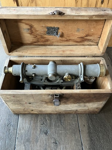 Vintage David White Transit Level Model 70713 W Dovetail Wood Case & Plumb Bob - Picture 17 of 17