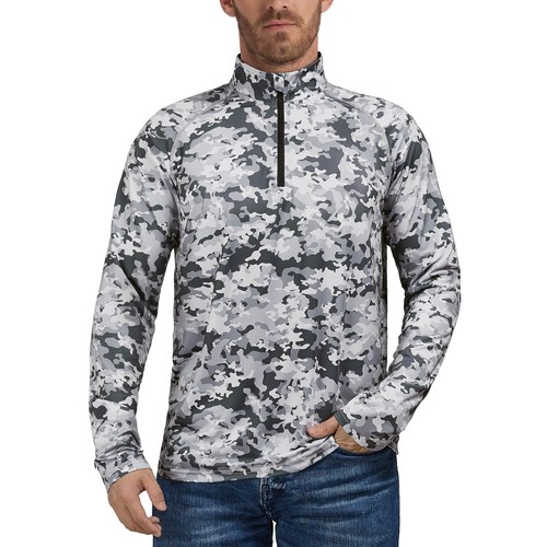 Men's Running Hiking Shirts 1/4 Zip UPF 50+ Sun Protection Long Sleeve Shirt - Picture 4 of 7