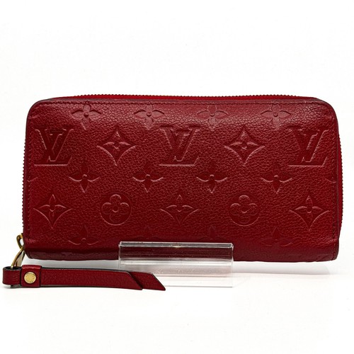 Louis Vuitton Monogram Empreinte Zippy Wallet Red LV M61864 Authentic - Picture 2 of 10