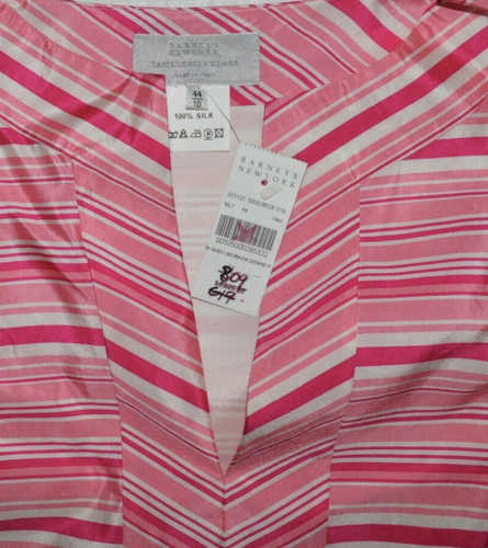 BARNEYS NEW YORK TASTE LUXURY HUMOR $1025 NWT SZ 10 MEDIUM 100% SILK PINK DRESS - Picture 5 of 7