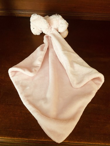 Jellycat London Bashful Bunny Pink Rabbit With Blanket Plush Lovey Doll Stuffed - Picture 2 of 6